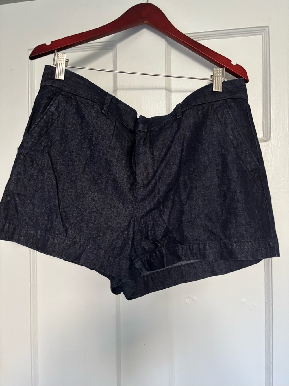LOFT Navy Denim High-Rise Shorts